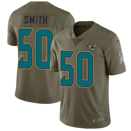 Nike Jacksonville Jaguars #50 Telvin Smith Olive Men Stitched NFL Limited 2017 Salute to Service Jersey